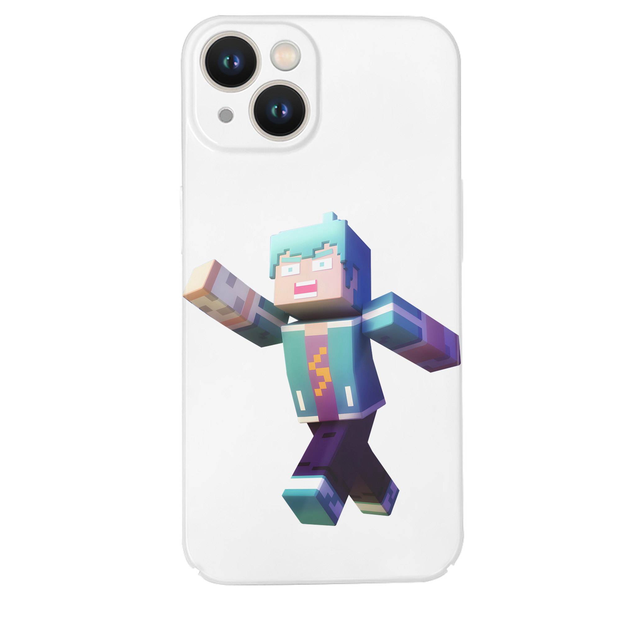（画像用） マインクラフト ブロックの世界 Minecraft MC Block world 【iPhone 14シリーズ対応】ハードケース